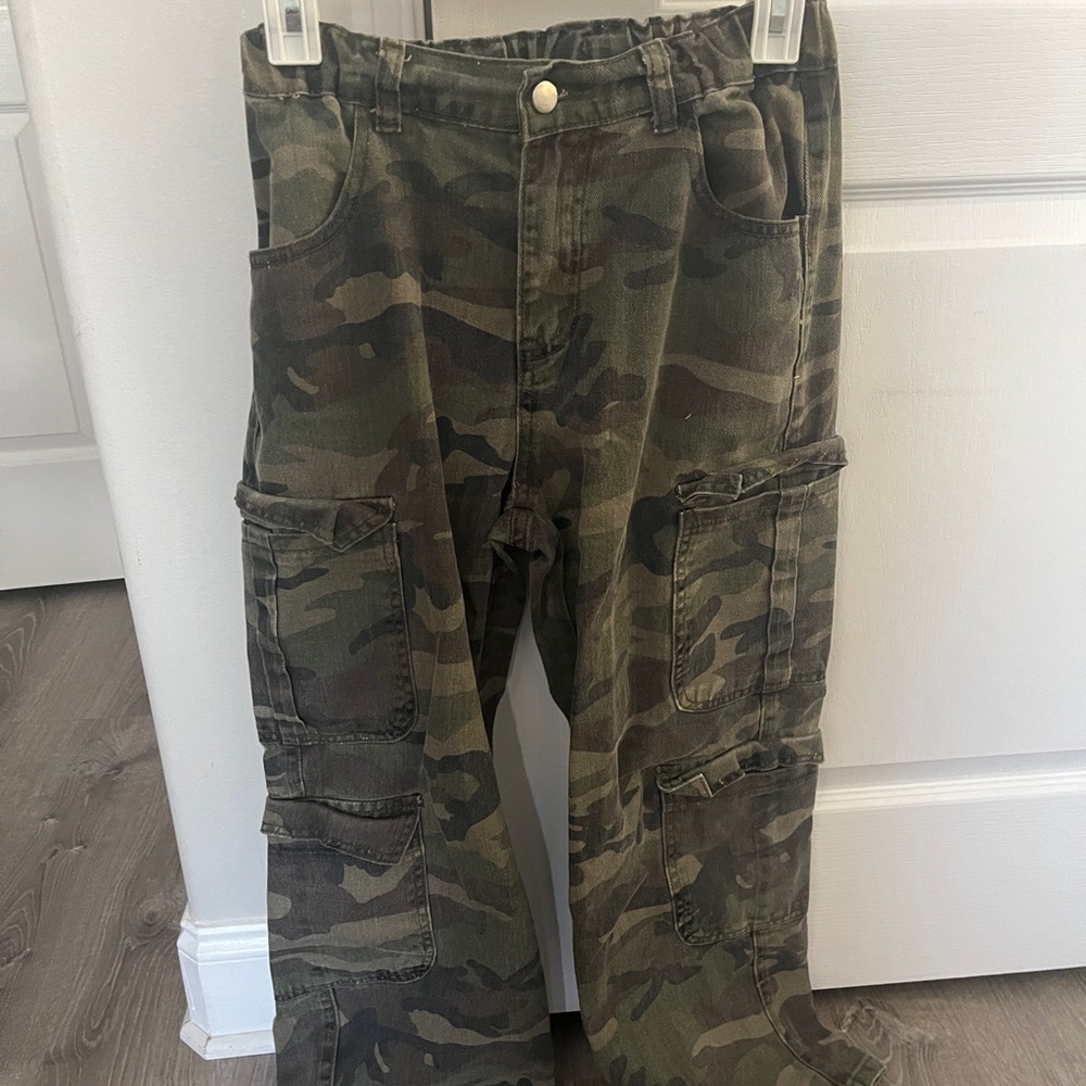 SHEIN Olive Green Teen Cargo Pants - 14Y